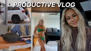 PRODUCTIVE VLOG: selling my furniture, new kitchen items for the new place + easy beach makeup look