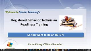 RBT Readiness: Registered Behavior Technician Readiness Training