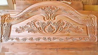 Large Carved Capitals Wooden Royal Bed Design For Living Room Modern Bed Design