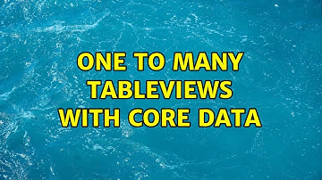 One to Many Tableviews with Core Data