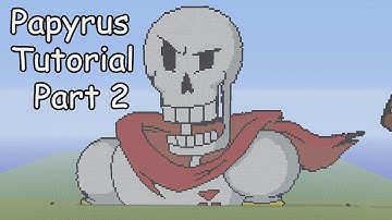Minecraft Pixel Art Tutorial | Papyrus Part 2 (Undertale)