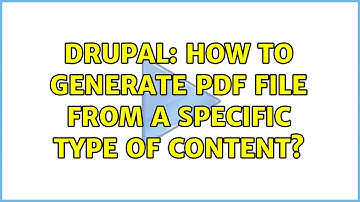 Drupal: How to generate pdf file from a specific type of content?