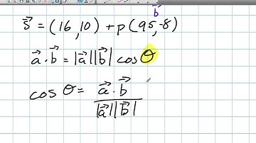 Finding Angles between Vector Equations Grade 12 Calculus and Vectors lesson 8 2 7 8 13)