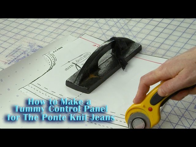 Make a 1 Piece Tummy Control Panel for Ponte Knit Jeans - YouTube