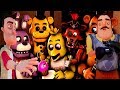 АНИМАТРОНИКИ ПУГАЮТ СОСЕДА FNAF 2!ИГРА ПРИВЕТ СОСЕД И ФНАФ В ГАРРИС МОД!ШОУ ХРИПЛЫХ GARRY'S MOD!