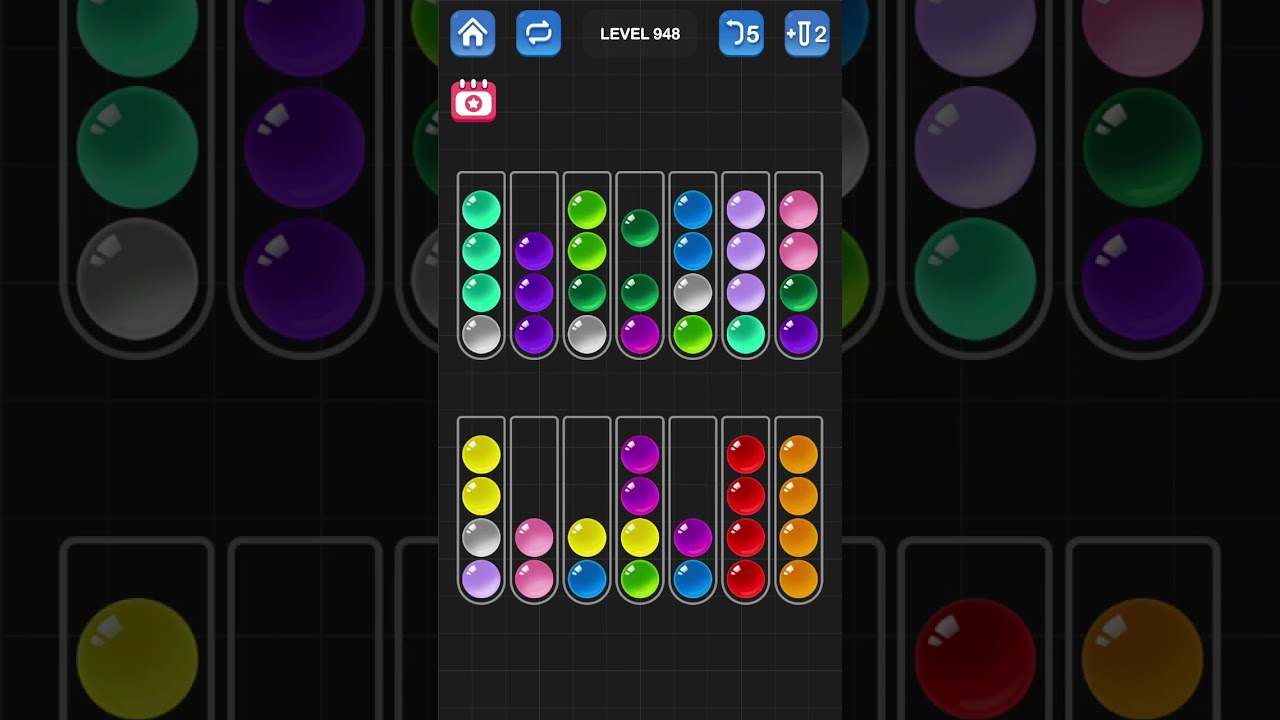 Ball Sort Puzzle by Guru Game: Levels 946, 947, 948, 949, 950