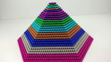 DIY- Hexagonal pyramid with 50000 magnetic balls