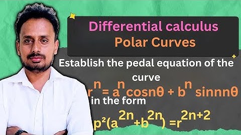 Pedal Equation of the Curve (Examples 7)  Polar Curves | Engineering Mathematics