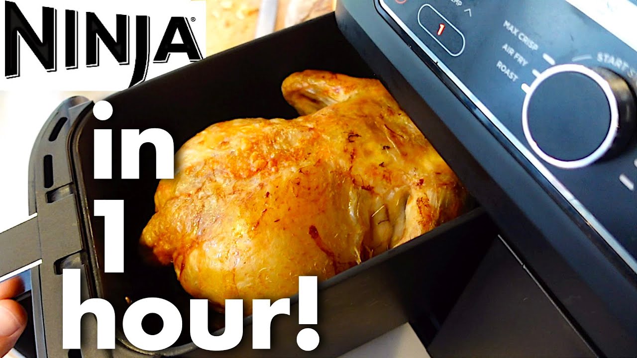 Air Fried Whole Rotisserie Chicken in Ninja Foodi Extremely Easy in an hour  #shorts ￼ 