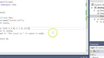 Reading from a File in VS
