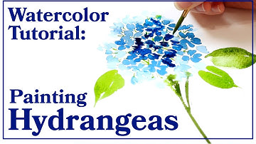 Watercolor Tutorial | How to paint hydrangea flowers - fun for all, but beginners, you got this too!