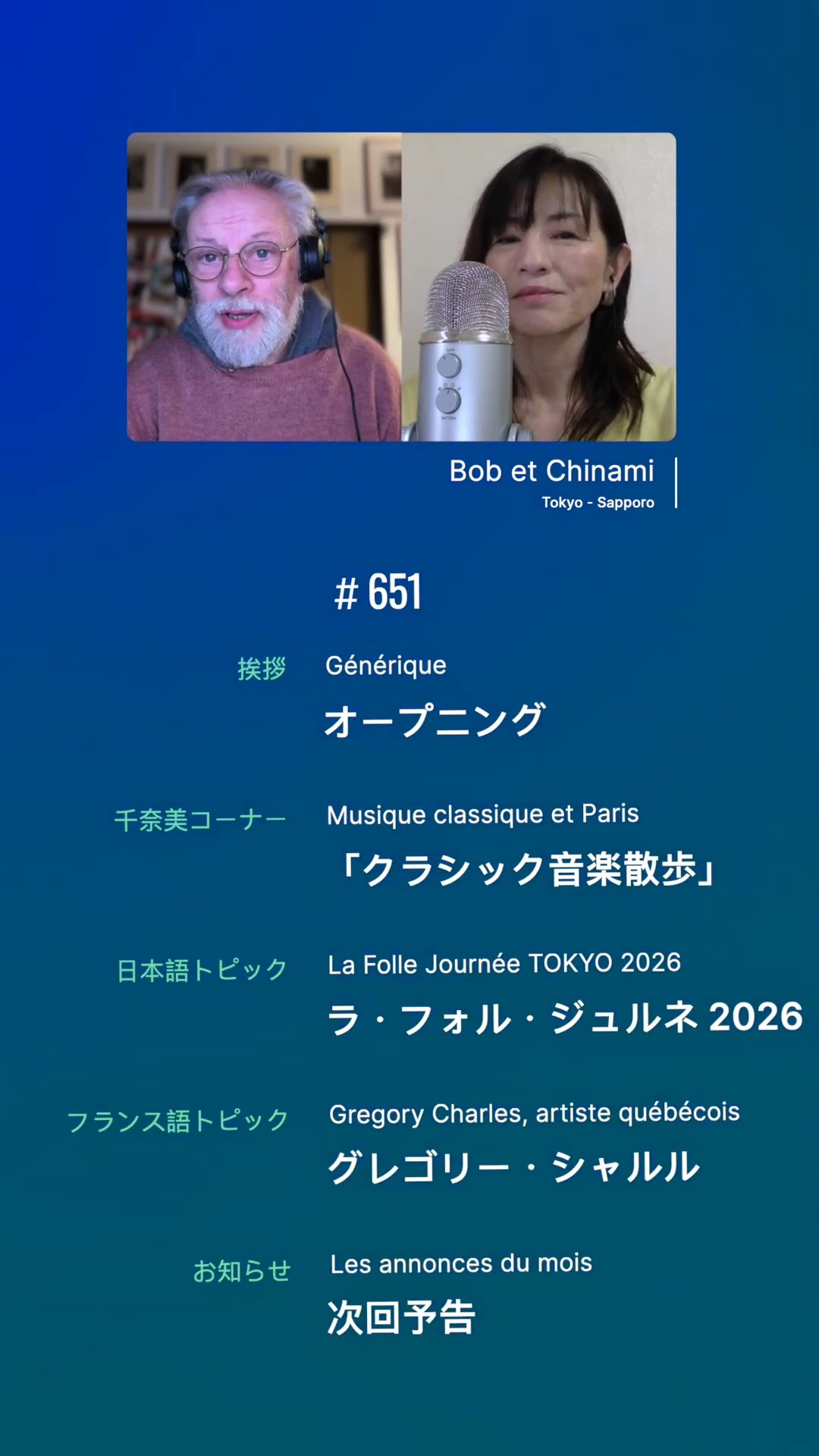 Chocolat! #651 グレゴリー・シャルル、ラ・フォル・ジュルネ