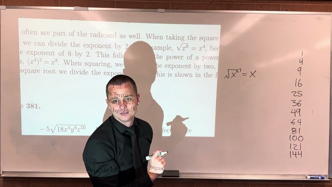 Lecture 16 (Intermediate Algebra) Radicals