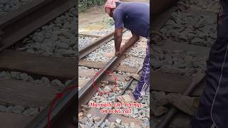 Manually ERC fittings on 60KG rail — precision and safety on track. 🚆#reels #train #70kg #railway