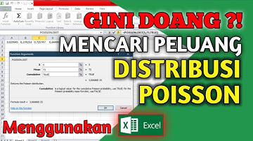 GAMPANG !?  MENCARI PELUANG DISTRIBUSI POISSON - MENGGUNAKAN EXCEL