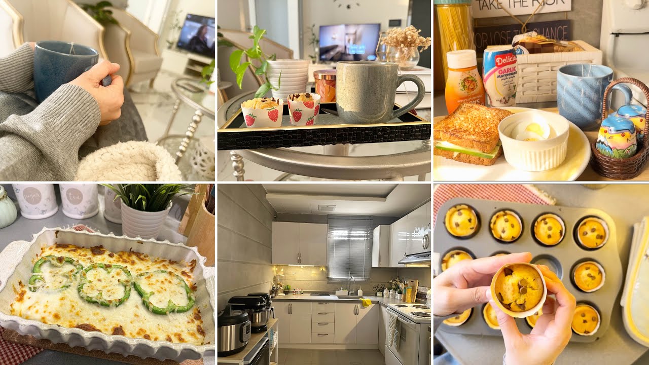 Slow Living Vlog| Daily Life | Cozy Cooking & Baking  Ramadanر مضان Fridge & Kitchen Preparation