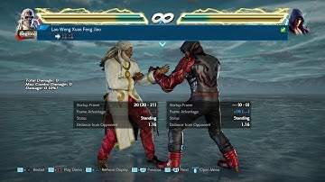 Leroy movelist with frame data display (opponent all block)