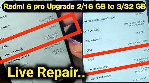 LIVE REPAIR | REDMI 6 PRO EMMC UPGRADE 2/16 GB TO 3/32 GB | KRISH MOBILES | TELUGU |