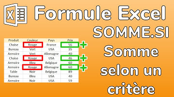 Excel Formule SOMME.SI - Faire une Somme selon un critère