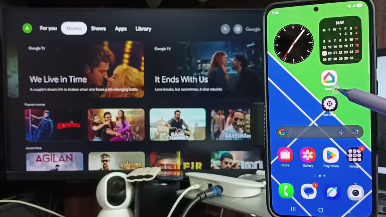 How to Screen Mirror Samsung Galaxy S25/S25 Ultra to Google TV Streamer 4K | Chromecast Google TV