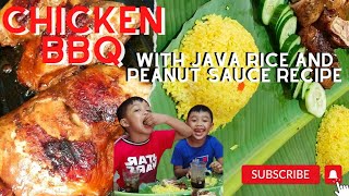 Chicken BBQ with Java Rice and Peanut Sauce Recipe