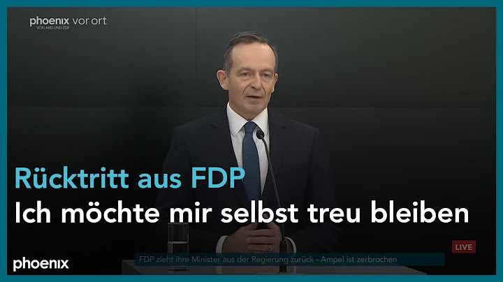 Rücktritt aus FDP: Statement von Verkehrsminister Volker Wissing | 07.11.24