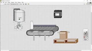 Labview Motor and conveyor simulation