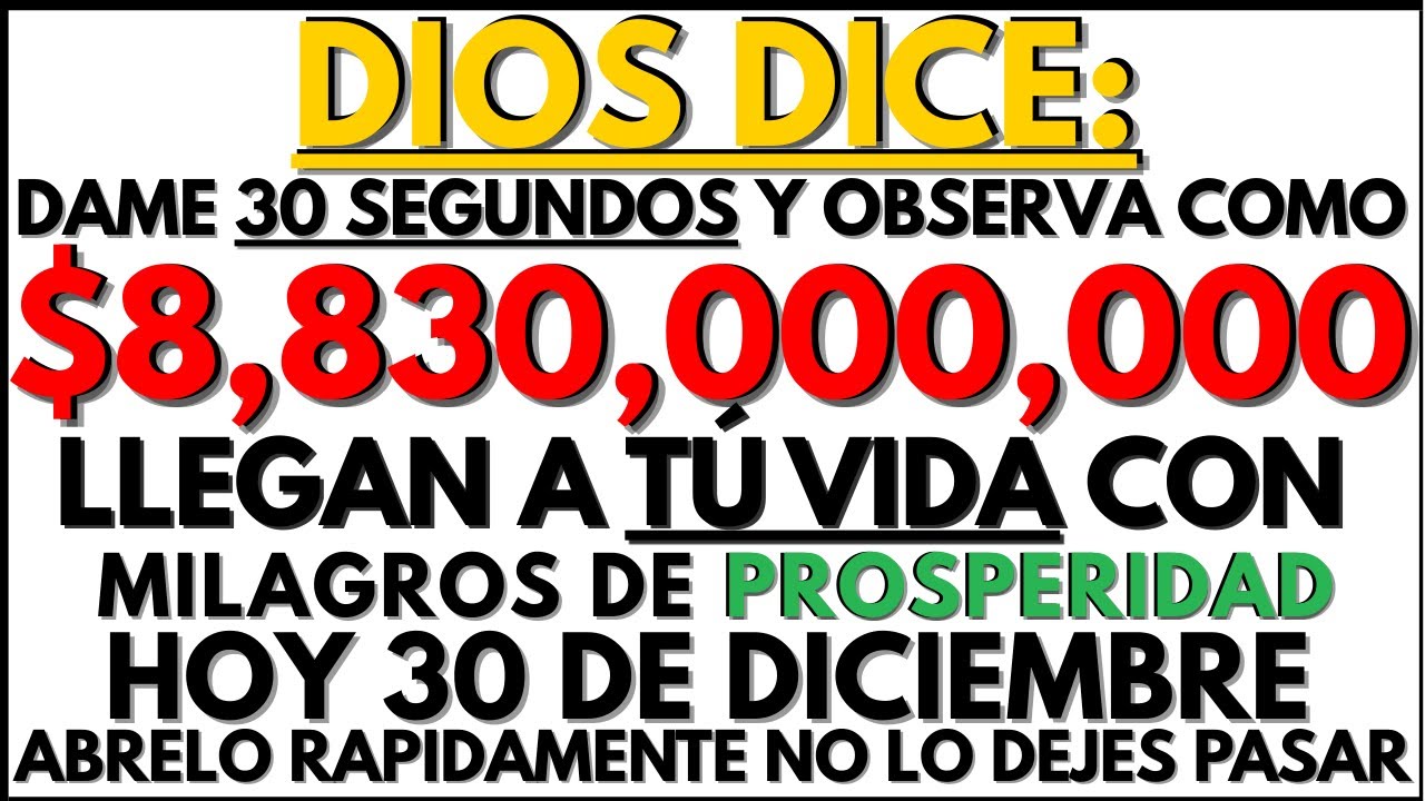 🤑🚨 DIOS DICE: EN 30 SEGUNDOS TODO CAMBIARÁ… $8,830,000,000 LLEGAN A TI. 💰🙏✨