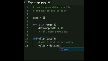 Lists in Python can be used as a stack: you add data to the end of the list using the "append" methd
