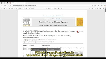 Project Number (3121):  Hybrid PSS–SSSC Scheme for Dynamic Power System Oscillations