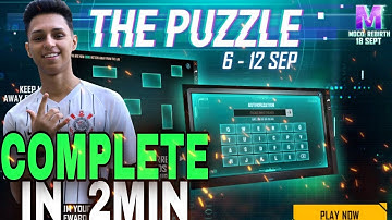 THE PUZZLE EVENT FREE FIRE || HOW TO COMPLETE THE PUZZLE EVENT || MOCO PUZZLE EVENT FREE FIRE ||