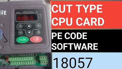 Invt ch100A Pe code software | Invt cpu card software update | vfd repairing lab