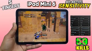 iPad Mini 6 Sensitivity + Best Control 🔥|| iPad Mini 6 Pubg/Bgmi Test 2024😍