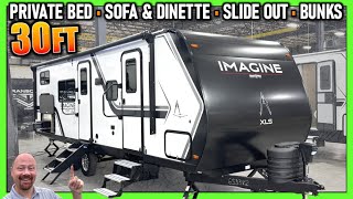 Almost NOTHING else does this! 2025 Imagine 25DBE Family Bunkhouse Travel Trailer by Grand Design RV