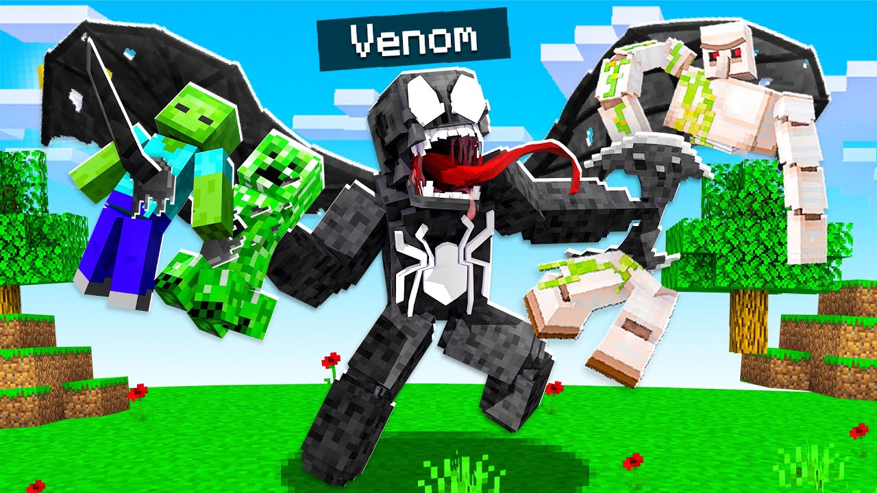 Playing as ULTIMATE VENOM in Minecraft! (crazy)