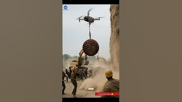 Drone Removes Wasp Hive‼️at Construction Site – Future Tech in Action 🚁 #drone #technology #shorts