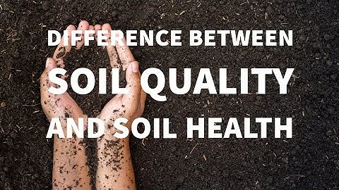 DIFFERENCE BETWEEN SOIL QUALITY AND SOIL HEALTH