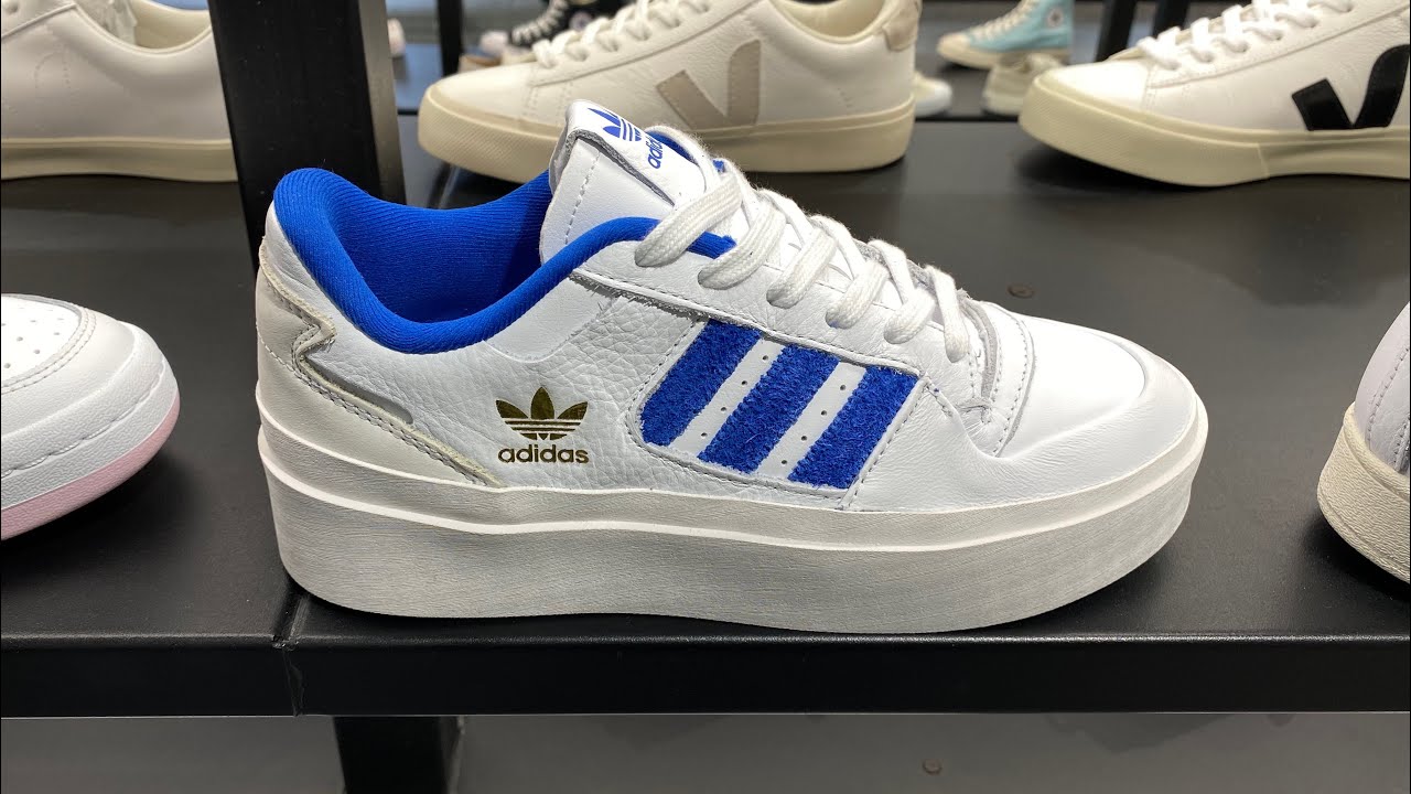 womens adidas forum bold athletic shoe cloud white royal blue