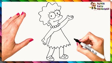 How To Draw Lisa Simpson Step By Step 🟡🧡 Lisa Simpson Drawing Easy