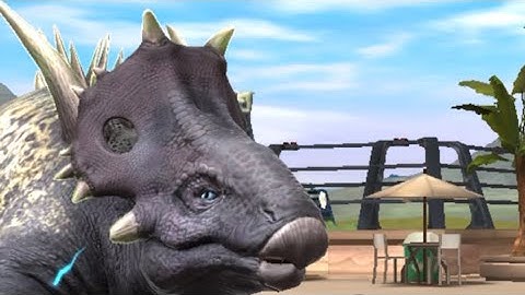 Level 28 Spinotops Vs Mortem Rex Raid boss Fight let’s see if he can do it - Jurassic World alive