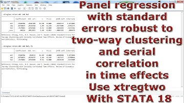 Panel regression standard error robust two way cluster correlation time effect xtregtwo STATA 18