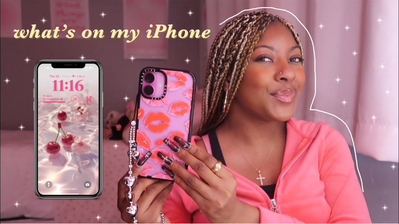 What’s on my iPhone 16 plus (pink) 💕🌸💋