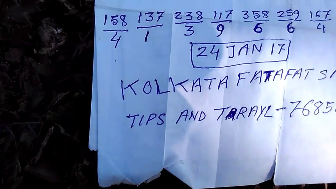 Kolkata Fatafat Satta Chart