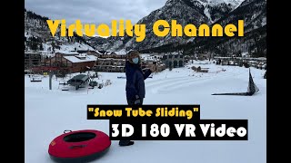 360 (180) VR - Snow tube sliding  - 4K _ Thrillseekers, Travel, Storytelling