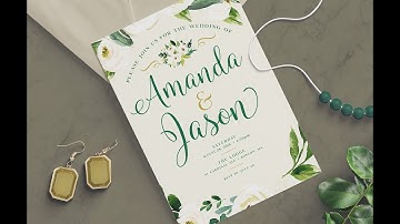 PHOTOSHOP TUTORIAL | How to Create a Wedding Invitation Design