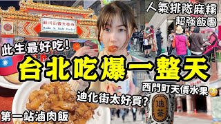 【去了台灣才知道的事】第一站滷肉飯此生最好吃爲了台北超強飯糰最早出發/行天宮人氣排隊爆餡麻糬迪化街太好買~饒河夜市米其林平價小吃~西門町買到天價水果│台北自由行VLOG Ep3│Kodootv