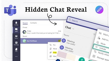 How to find hidden chats in microsoft teams