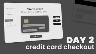 UI design challenge | Day 2 - credit card checkout 💳