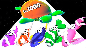 Evolution Merge Fish - Level Up Fish All Levels Gameplay