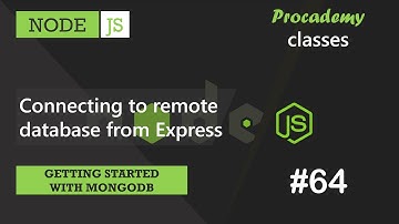 #64 Connect to remote database from Express | Using MongoDB with Express| A Complete NODE JS Course